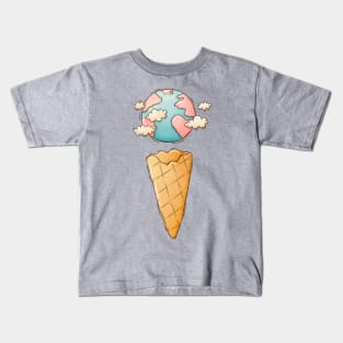 Ice Cream Cone Planet Kids T-Shirt